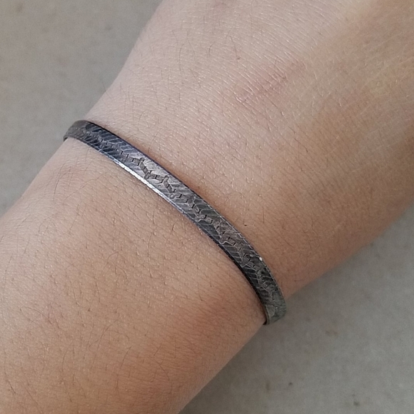 Sterling Silver Pattern Interlocking Bracelet